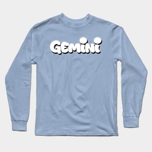 Gemini astrology graffiti letters writing Long Sleeve T-Shirt